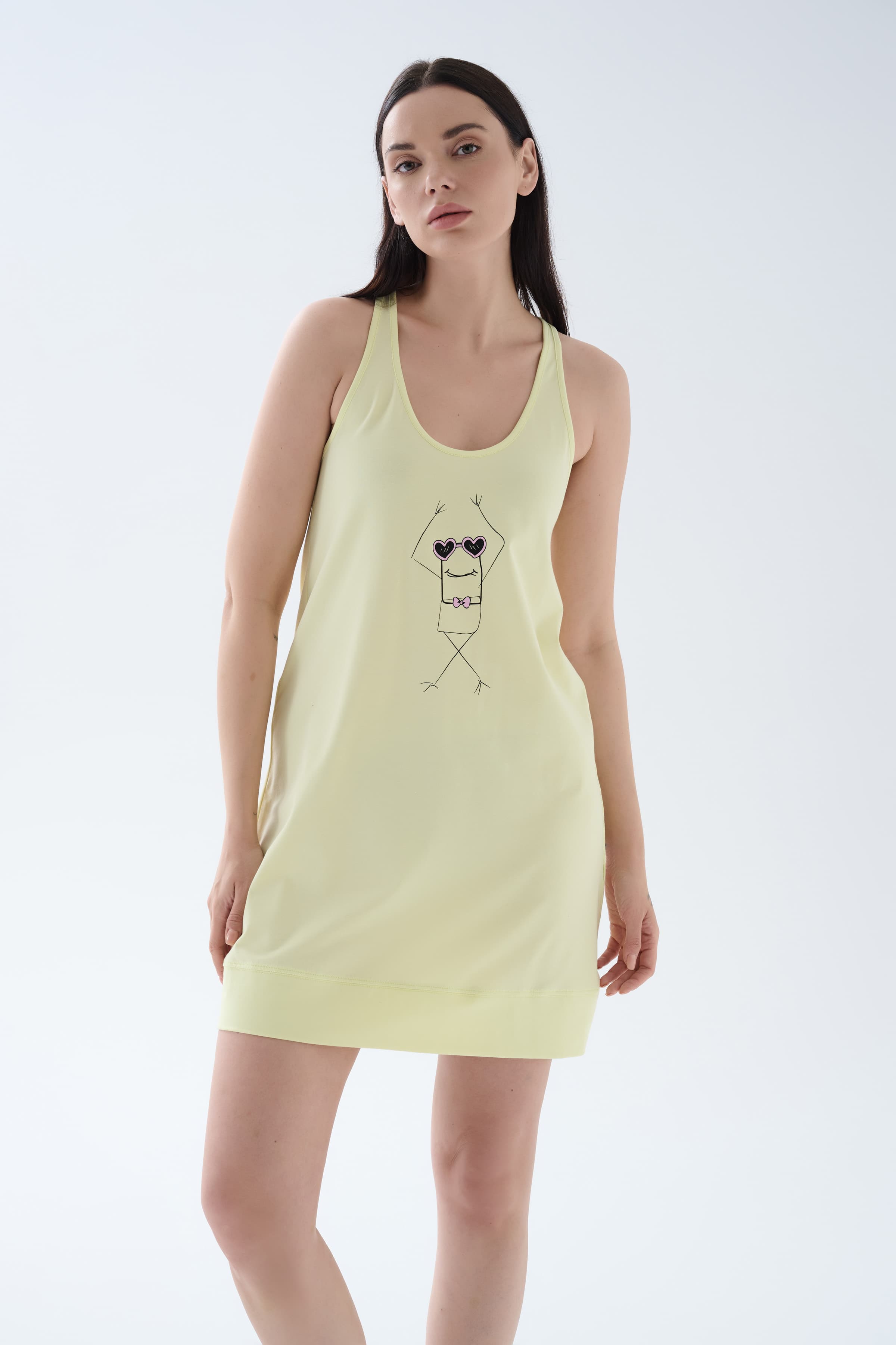Women's Green Cotton Nightgown — view 2