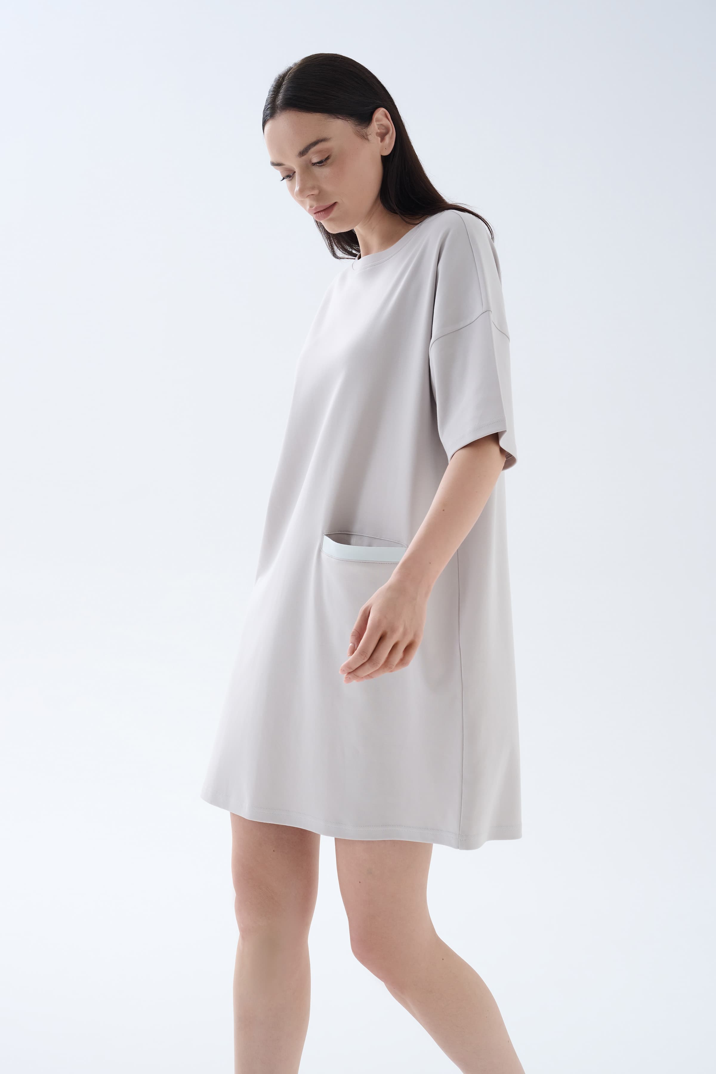 Women's Grey Cotton Nightgown — view 3