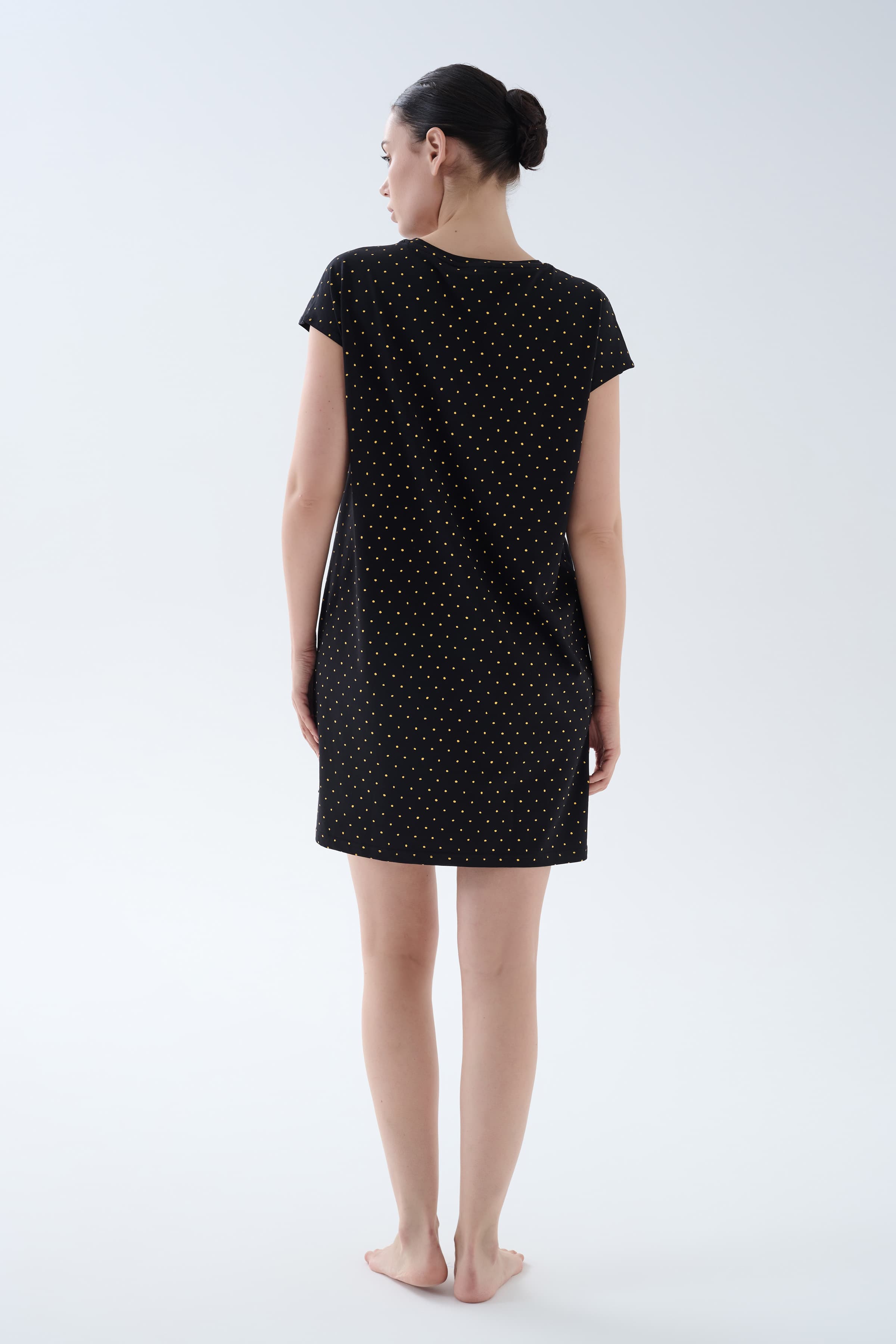Women's Neutral Printed Cotton Nightgown — view 4
