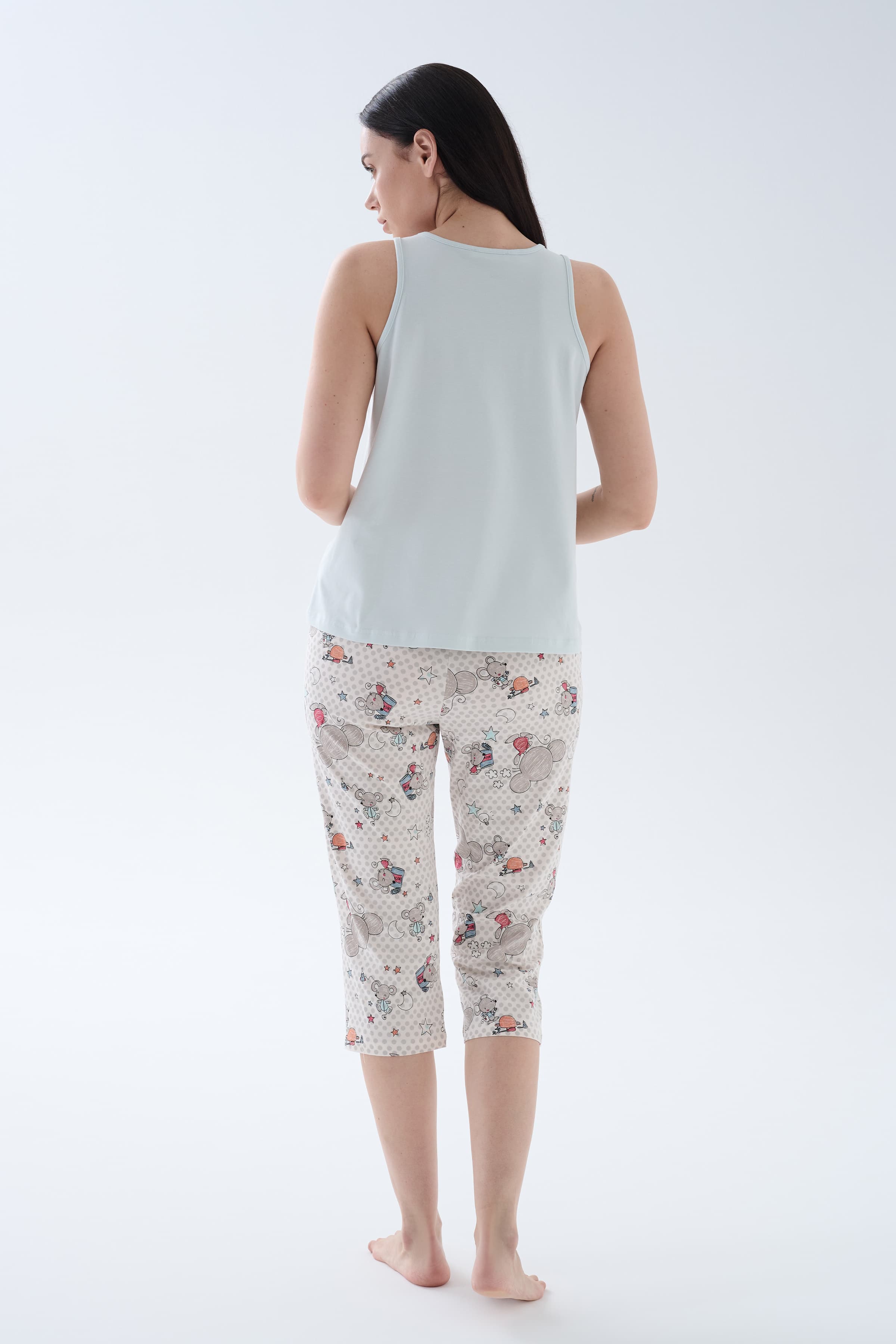 Women's Green Cotton Pajama Set — view 4