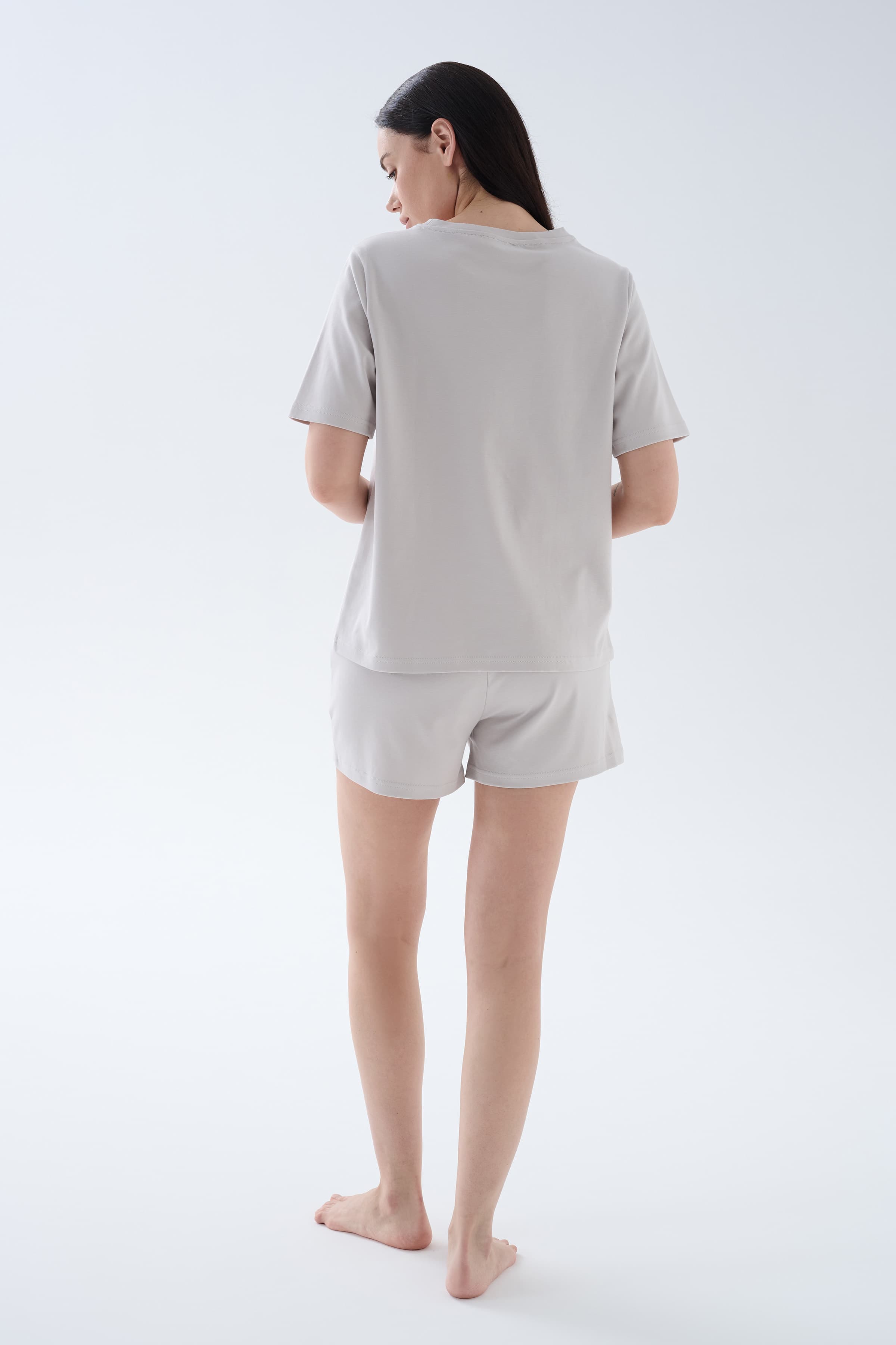 Women's Grey Cotton Pajama Set — view 4