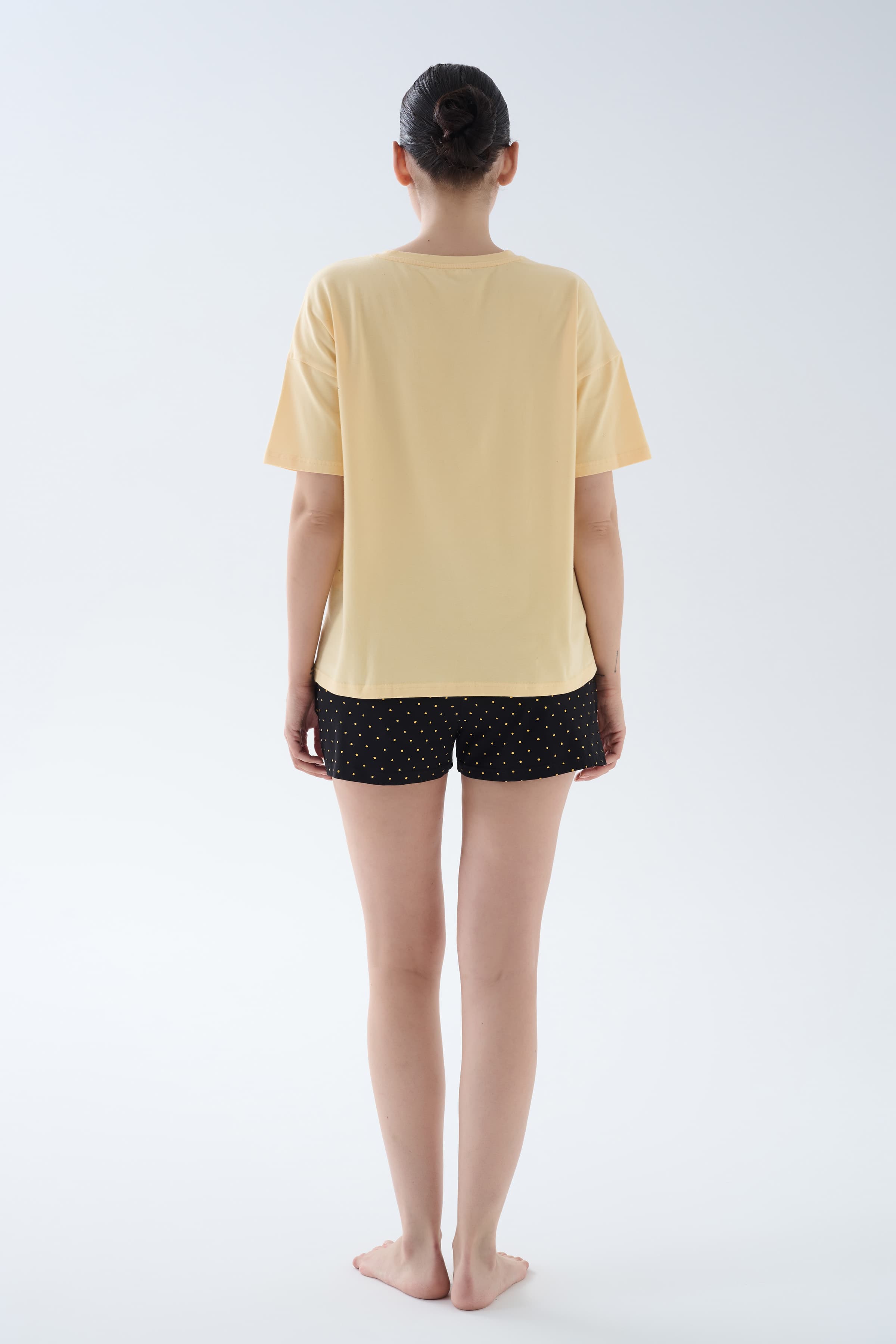 Women's Neutral Cotton Pajama Set — view 4