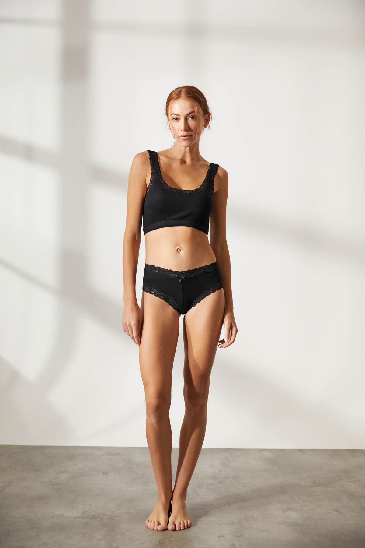 Women's Black Viscose Briefs — view 1