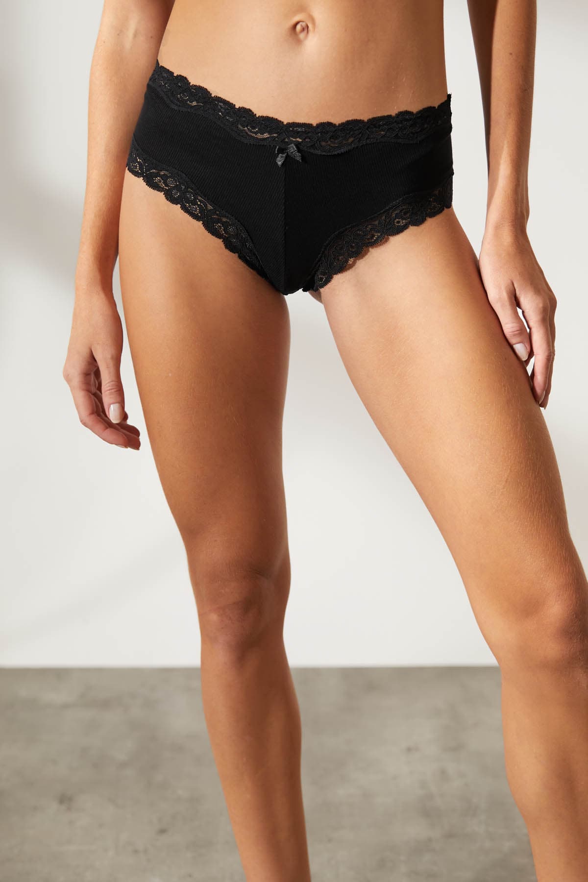 Women's Black Viscose Briefs — view 2