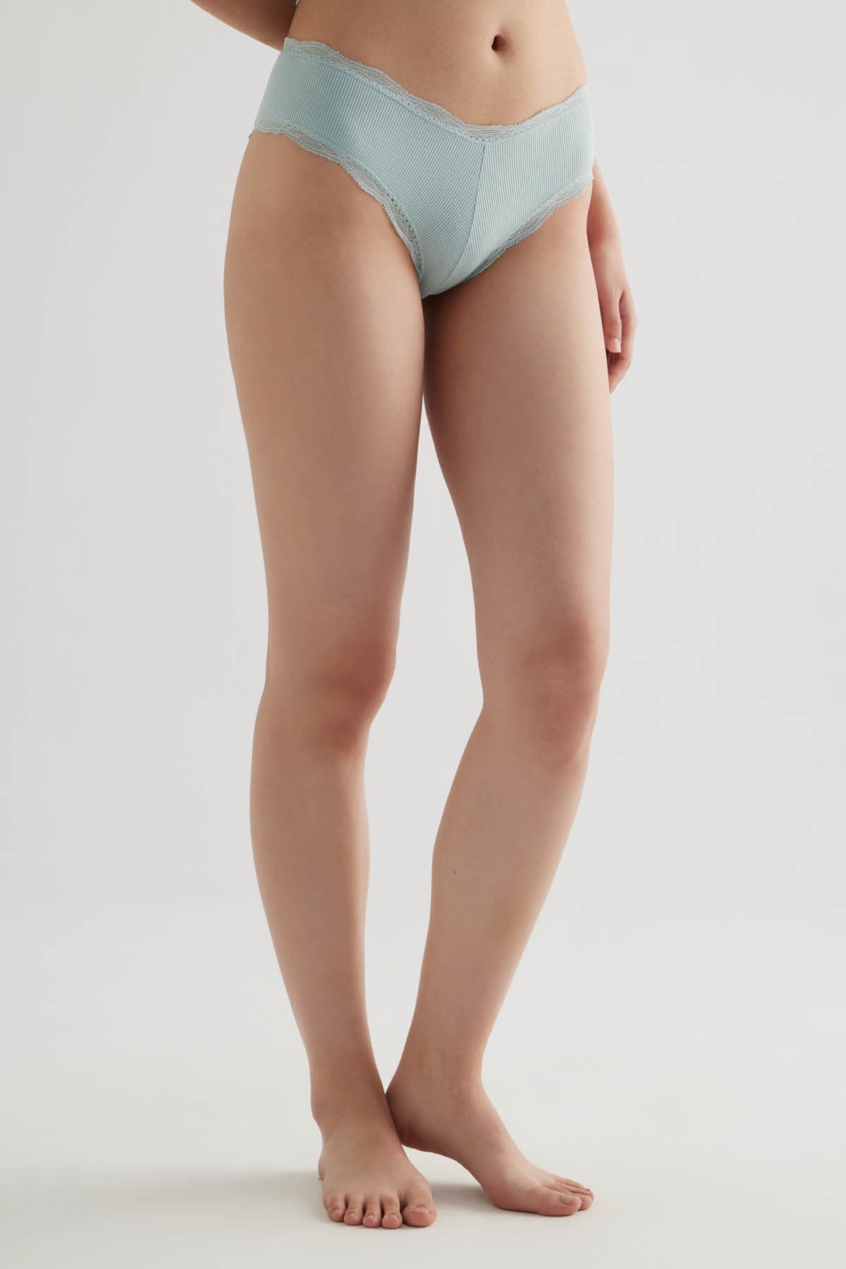 Women's Green Viscose Briefs — view 1