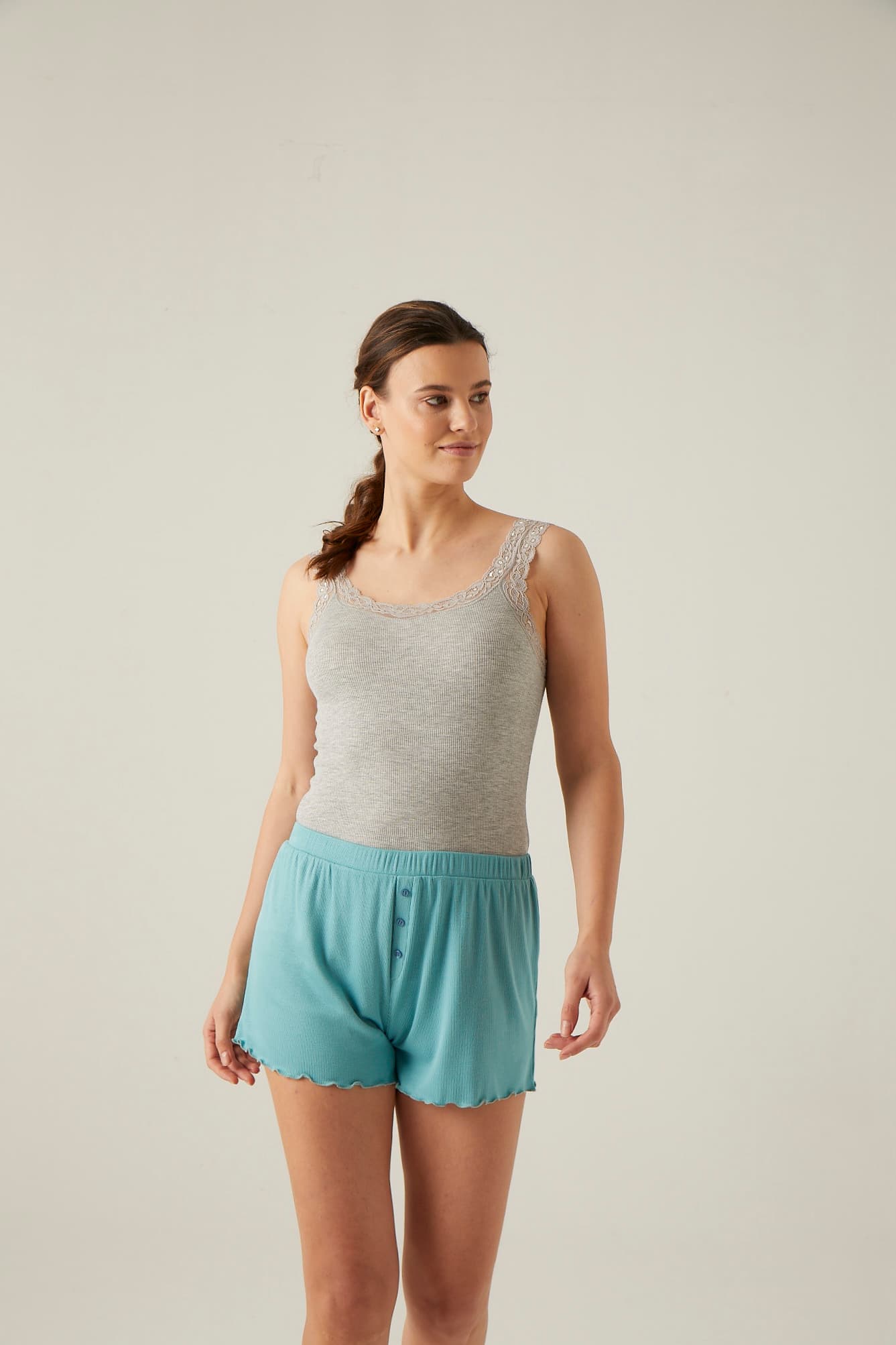 Women's Grey Viscose Camisole — view 1