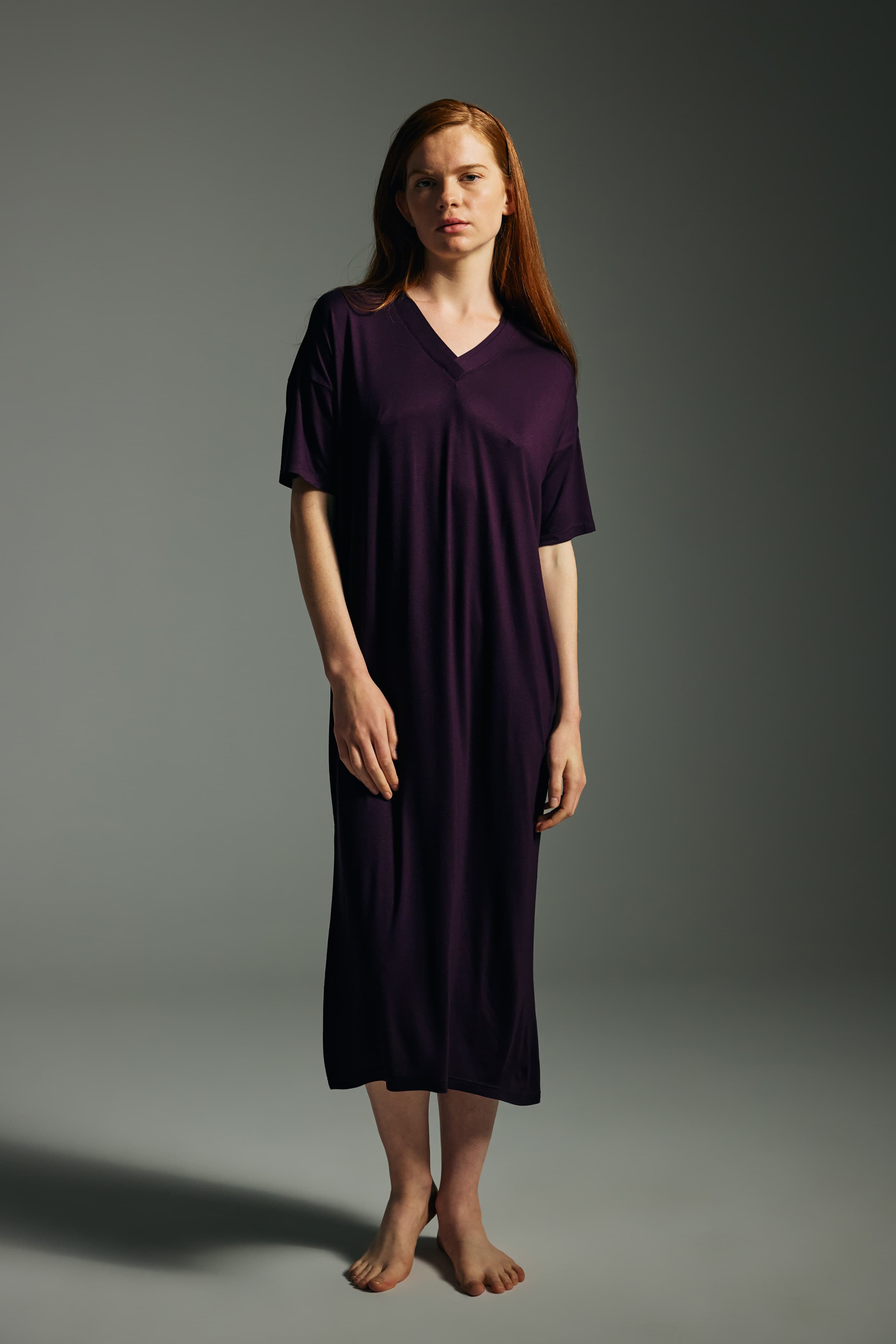 Women's Neutral Viscose Nightgown — view 2