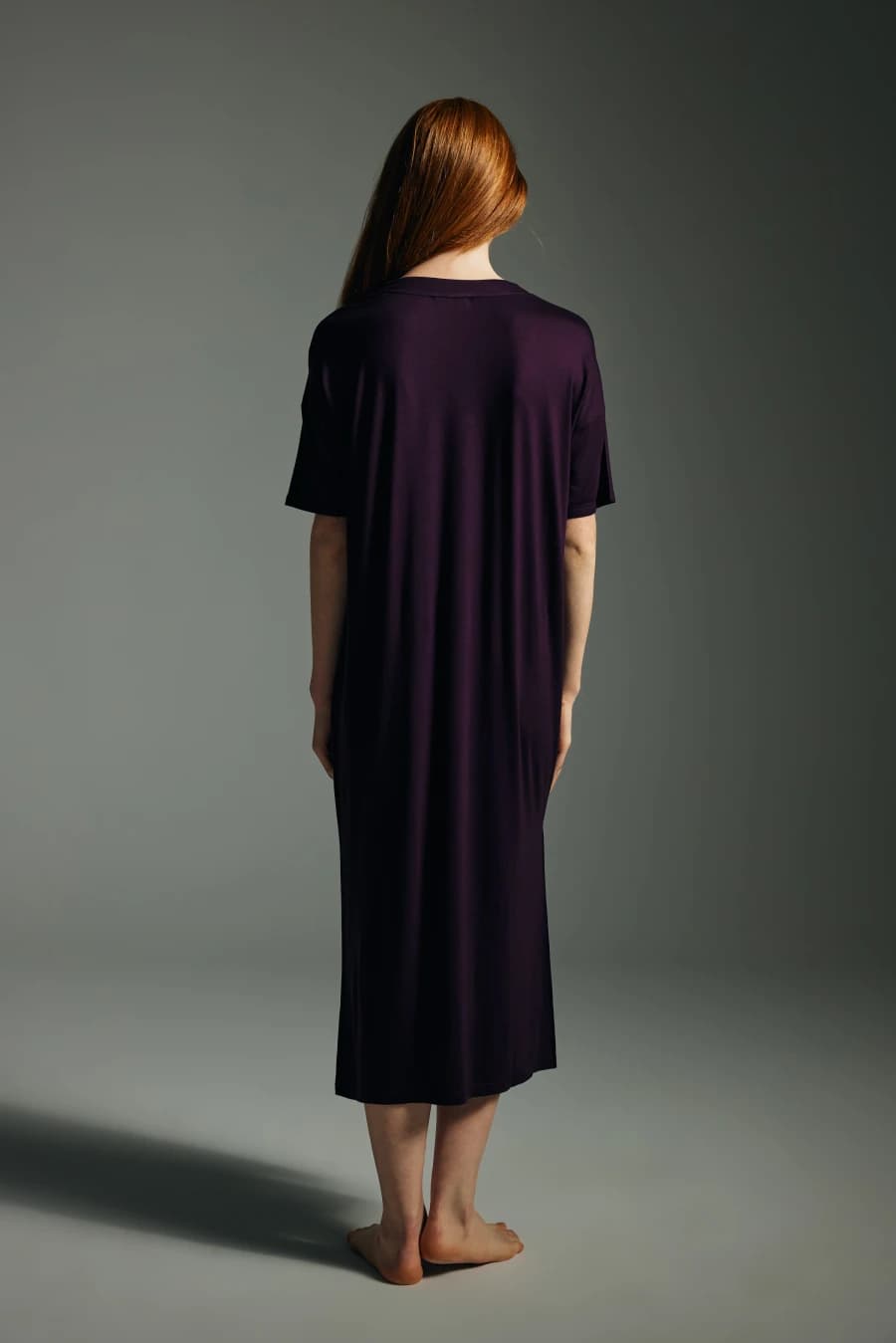 Women's Neutral Viscose Nightgown — view 3
