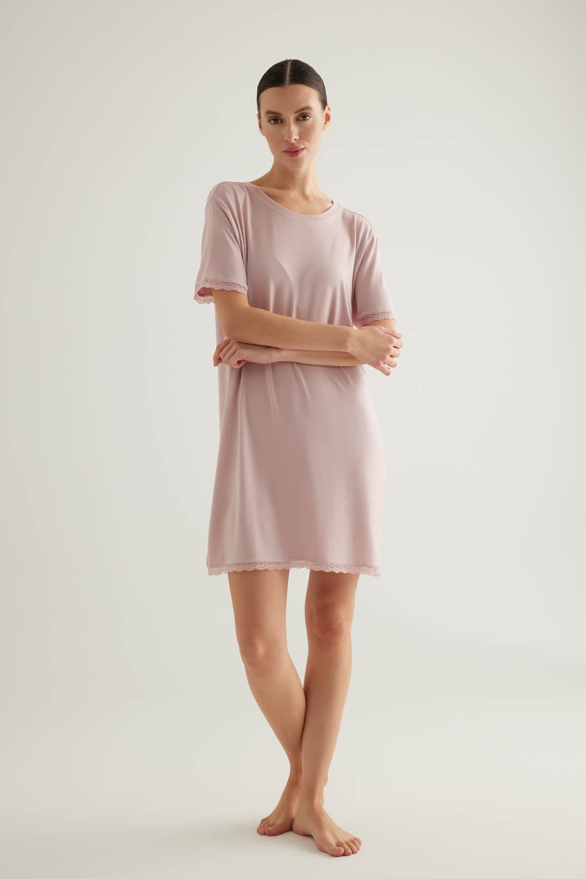 Women's Pink Viscose Nightgown — view 2