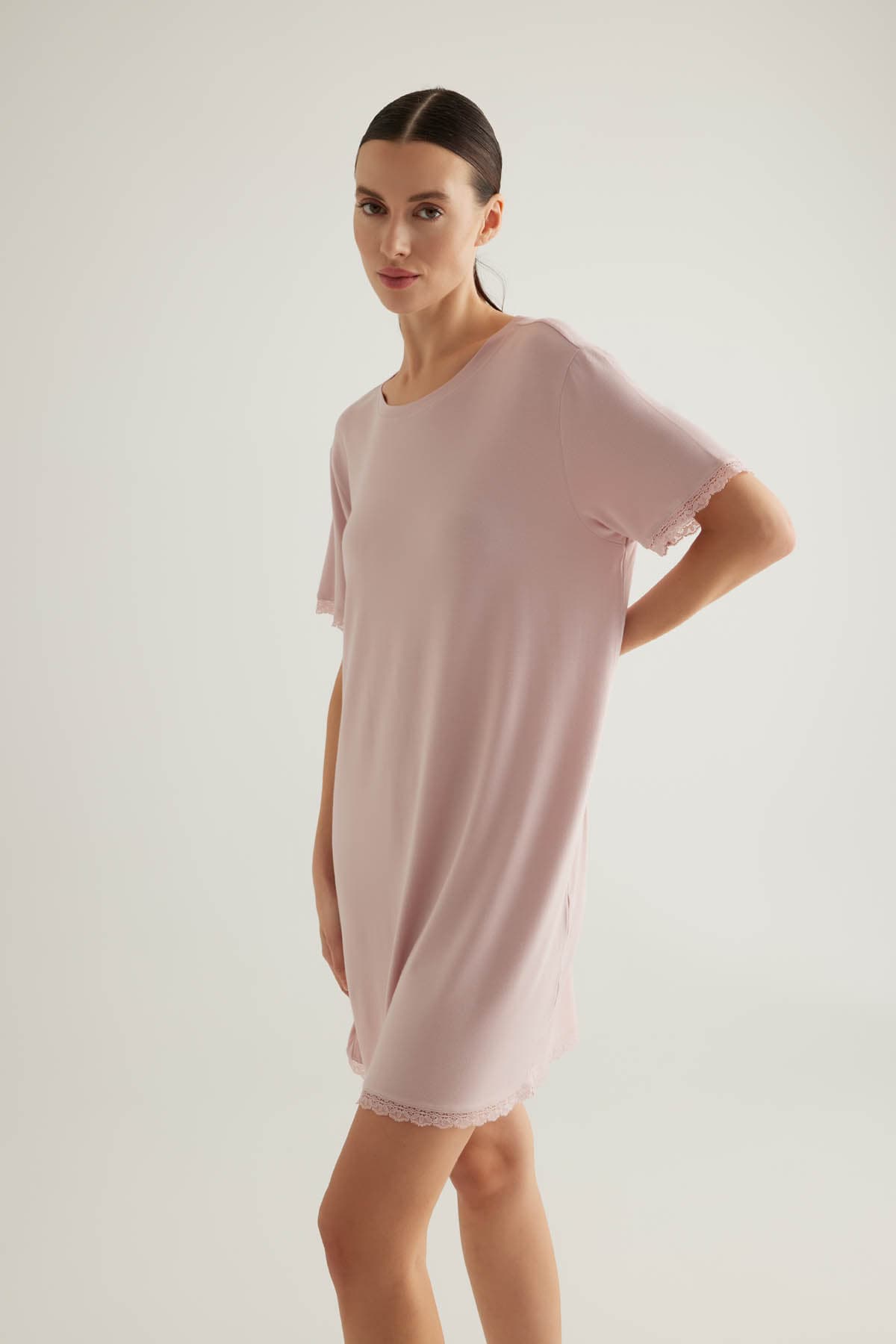 Women's Pink Viscose Nightgown — view 3