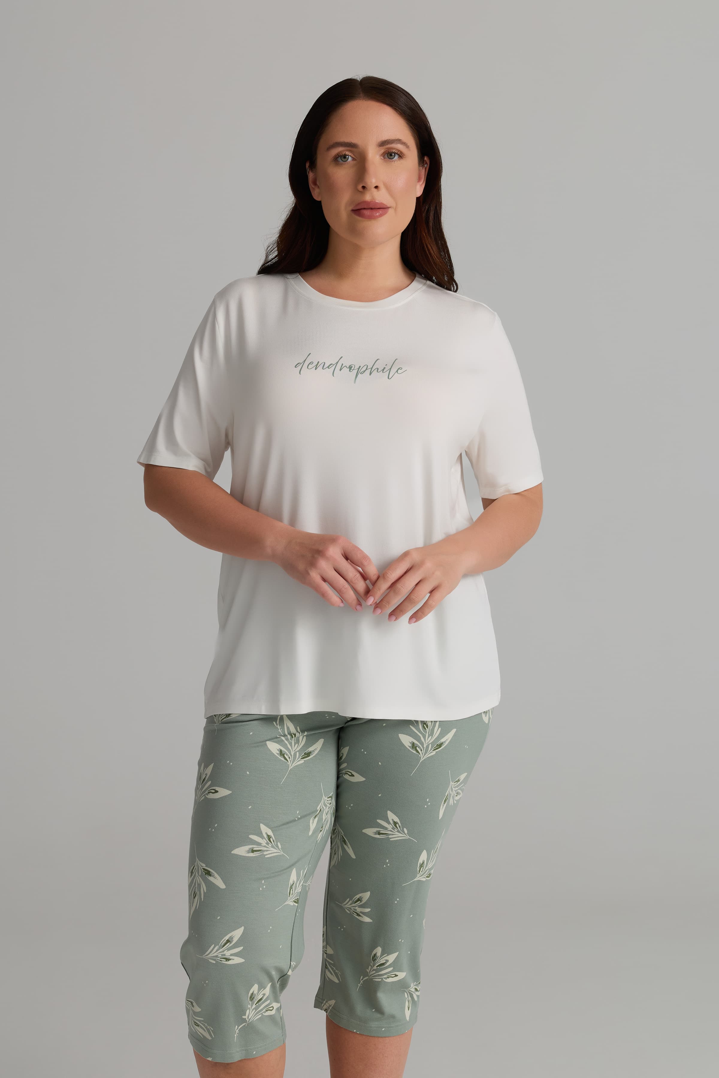 Women's Ecru Viscose Pajama Set — view 3