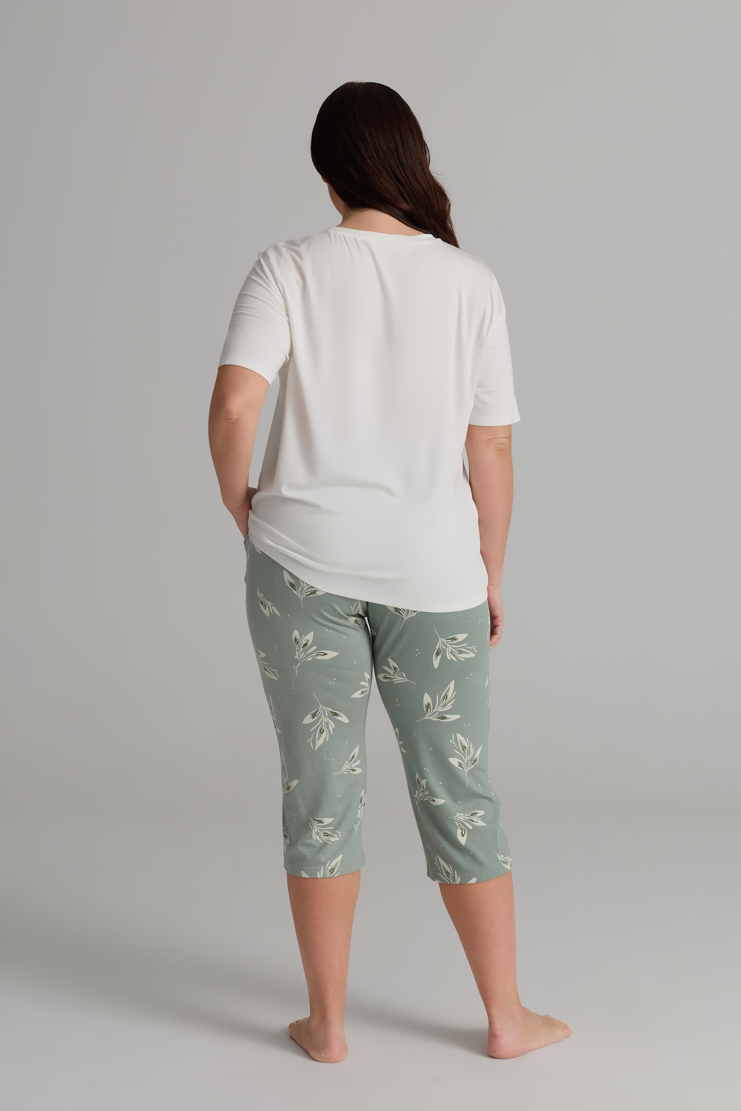Women's Ecru Viscose Pajama Set — view 4