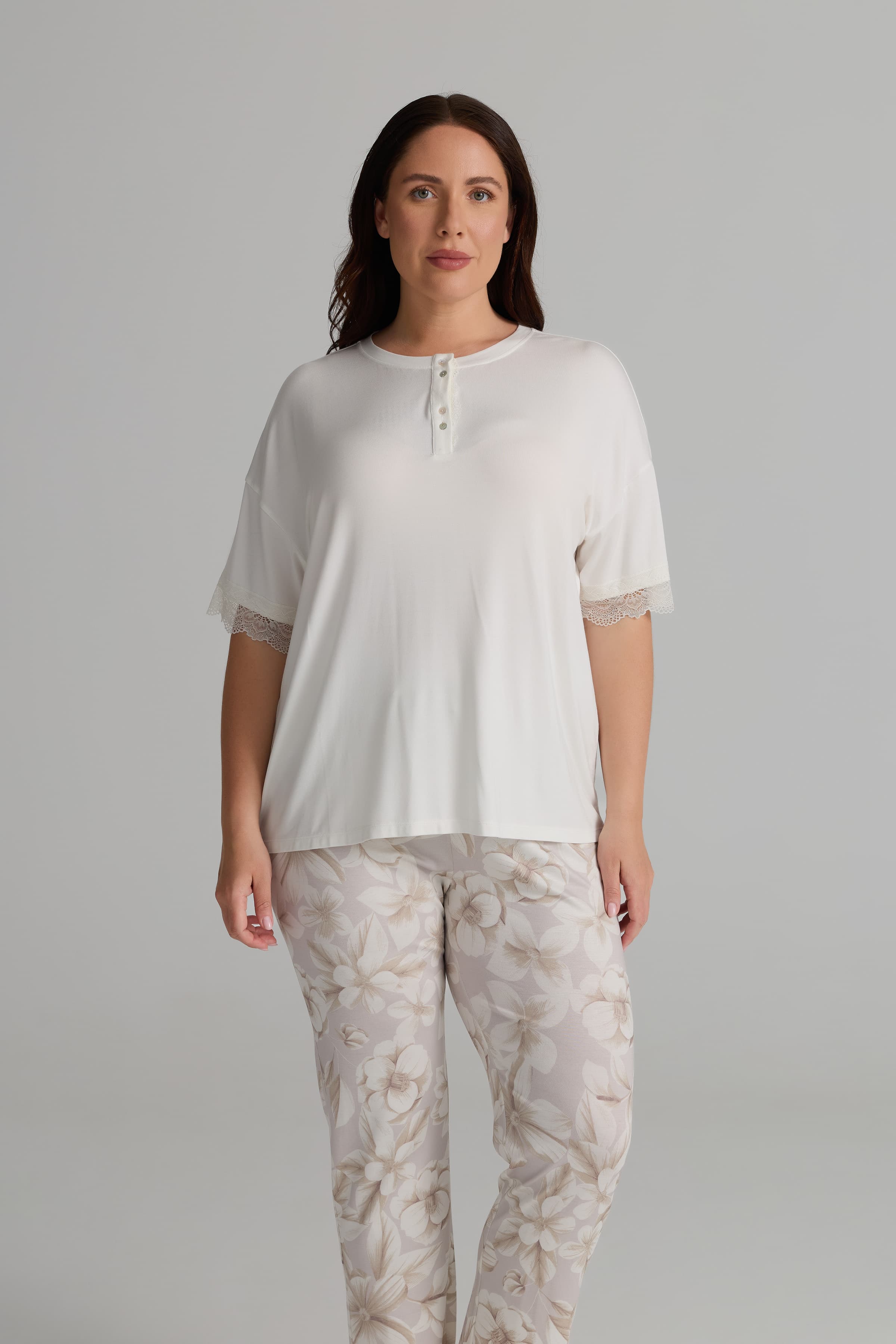 Women's Ecru Viscose Pajama Set — view 3