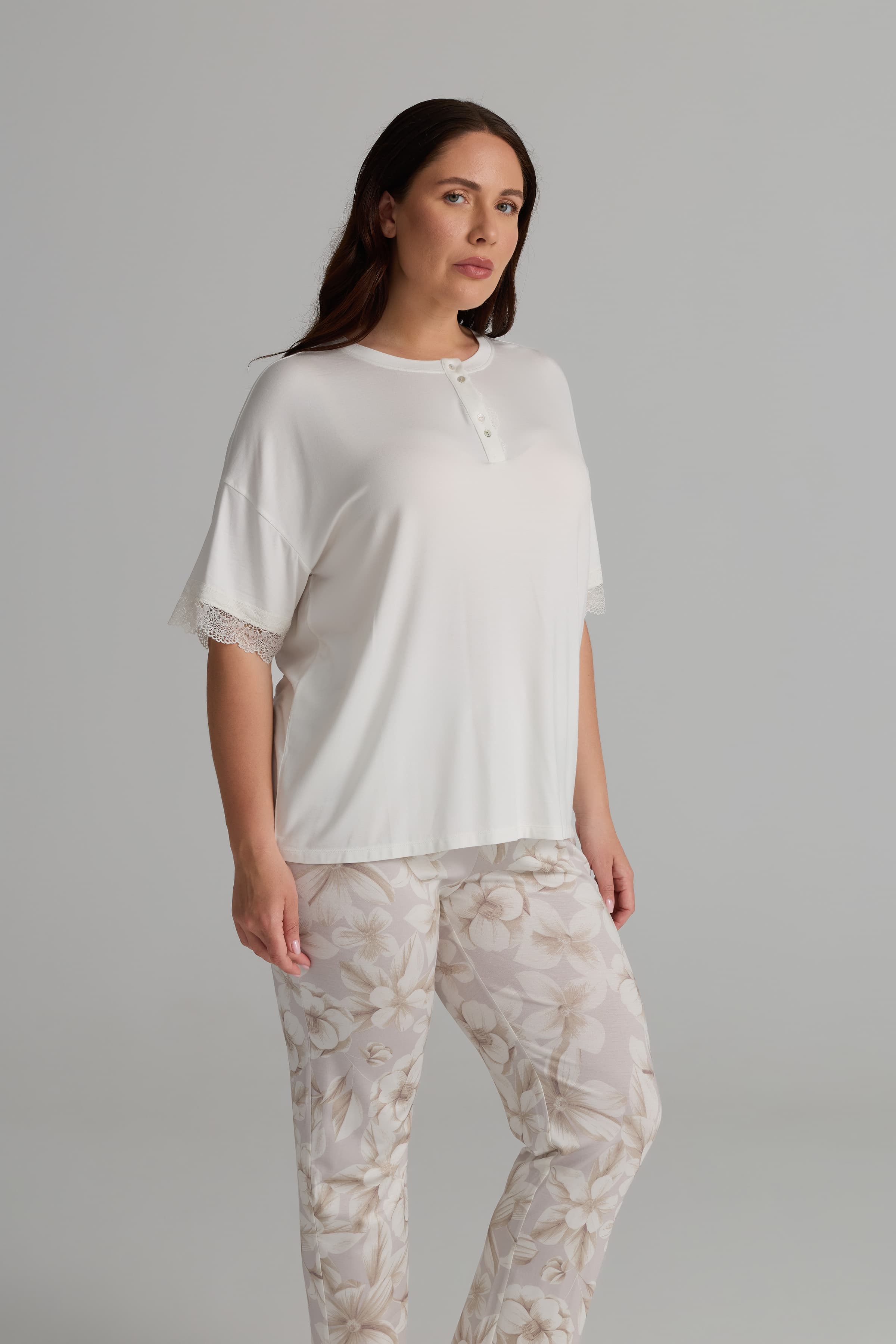 Women's Ecru Viscose Pajama Set — view 4