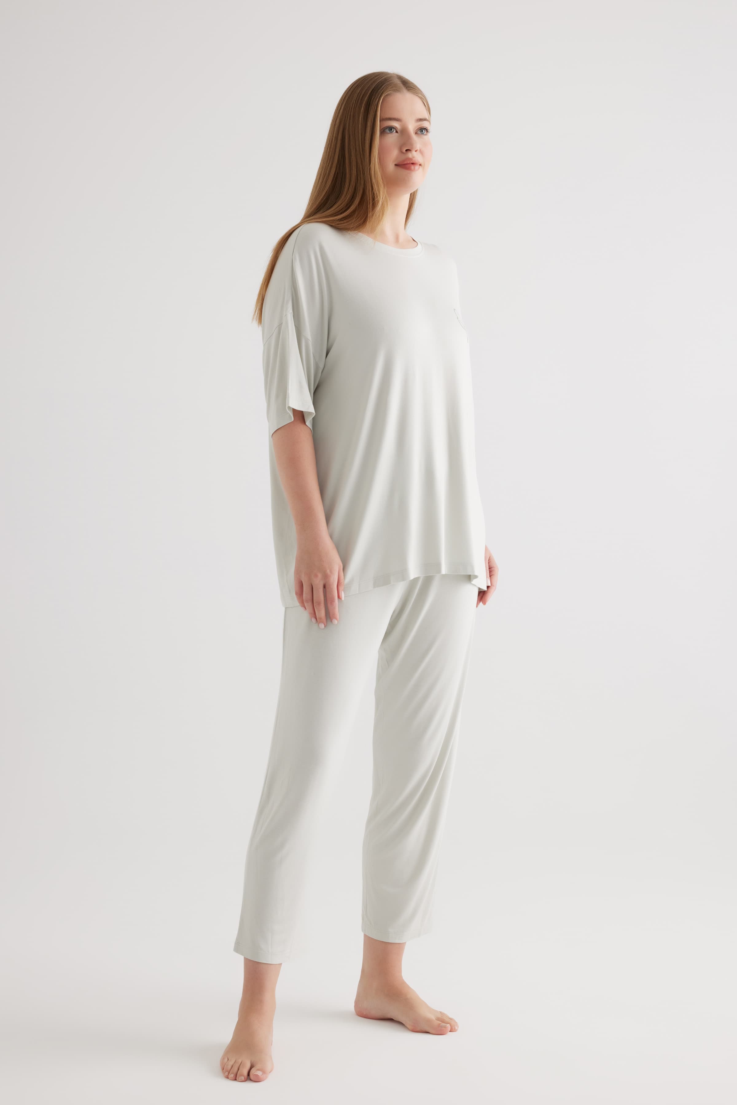 Women's Green Viscose Pajama Set — view 2