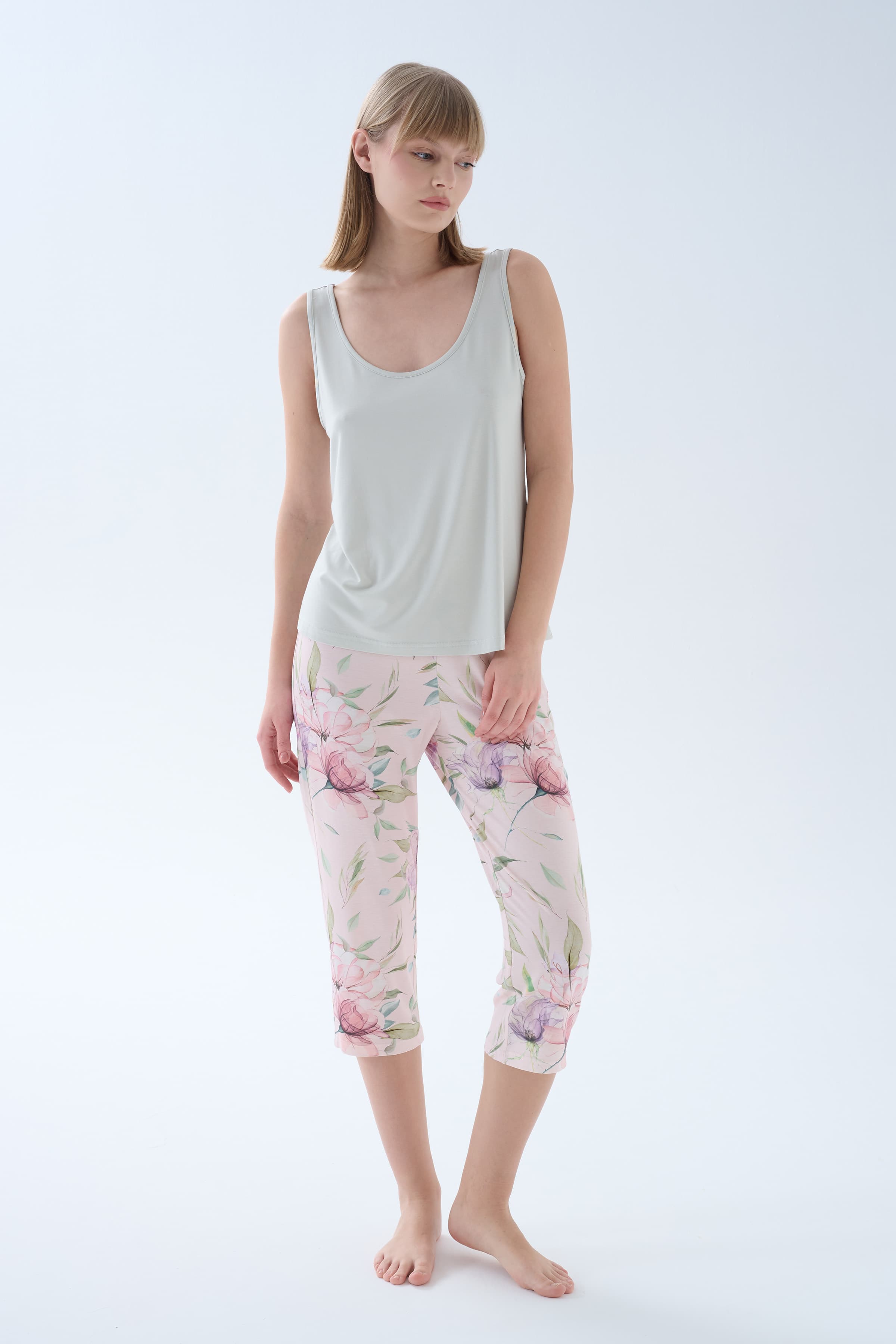 Women's Green Viscose Pajama Set — view 3