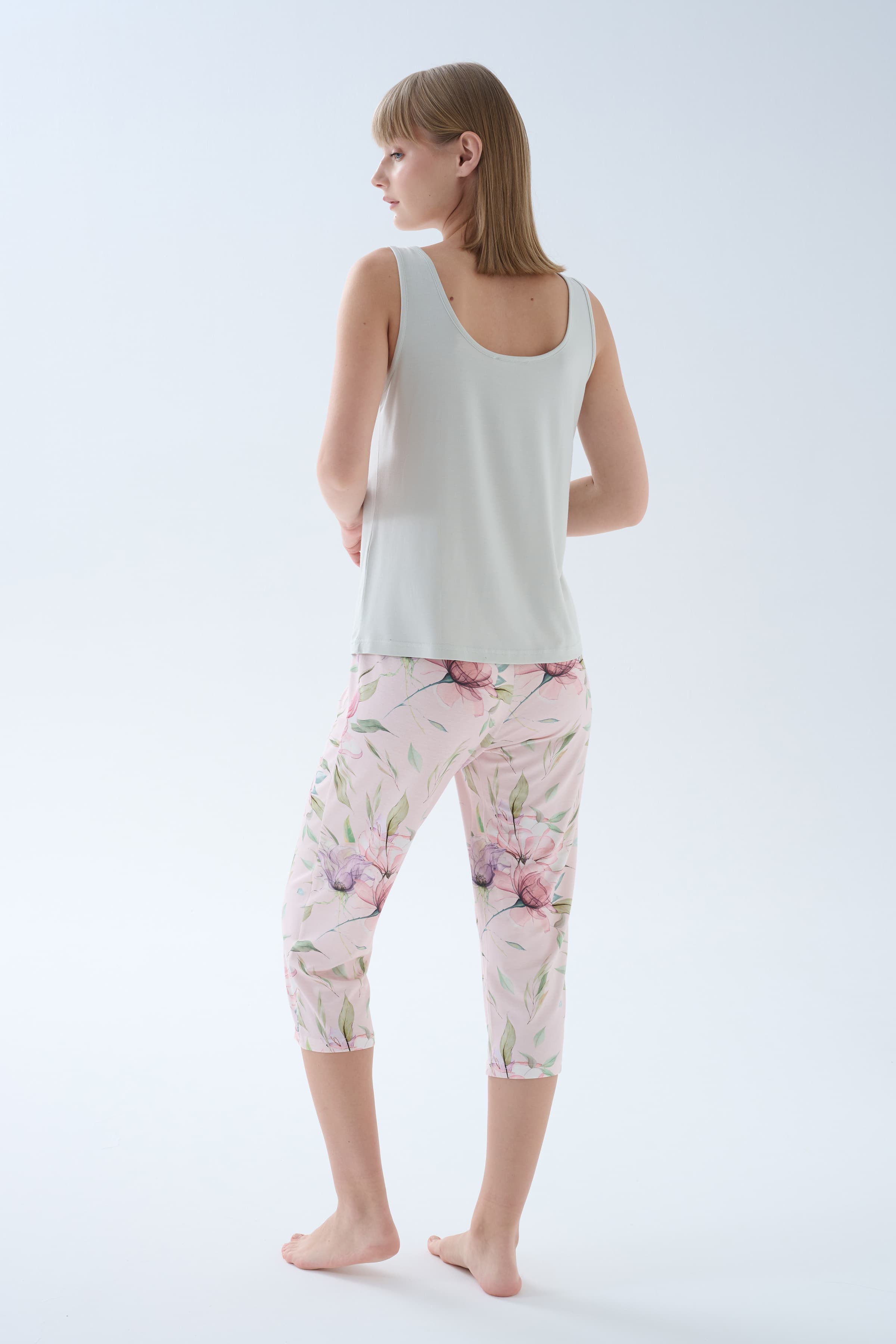 Women's Green Viscose Pajama Set — view 4