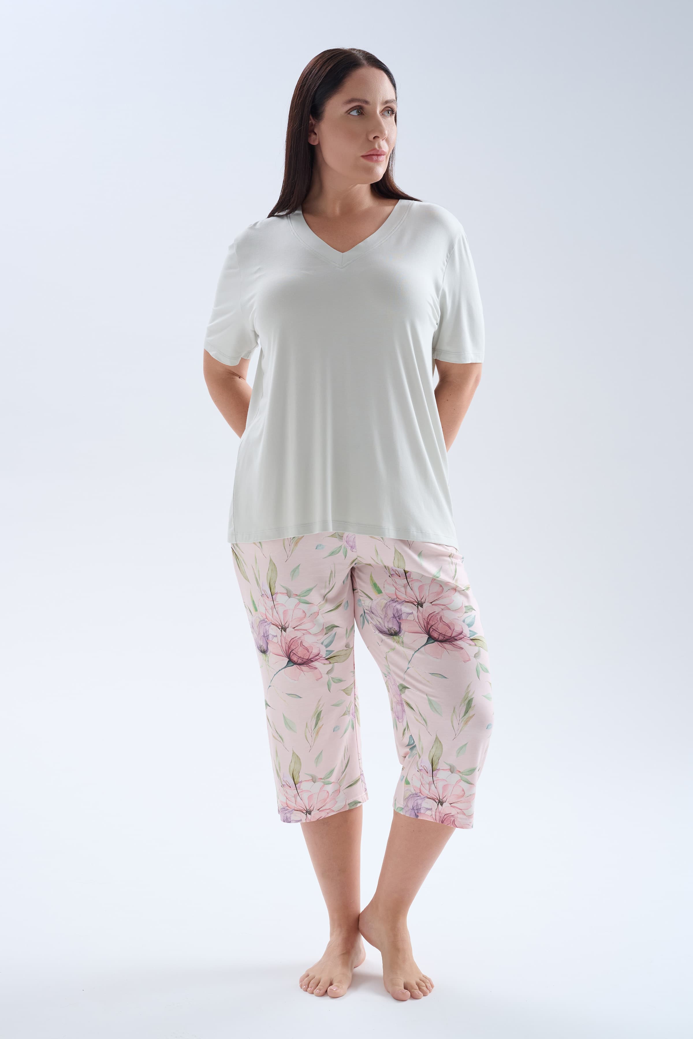 Women's Green Viscose Pajama Set — view 3