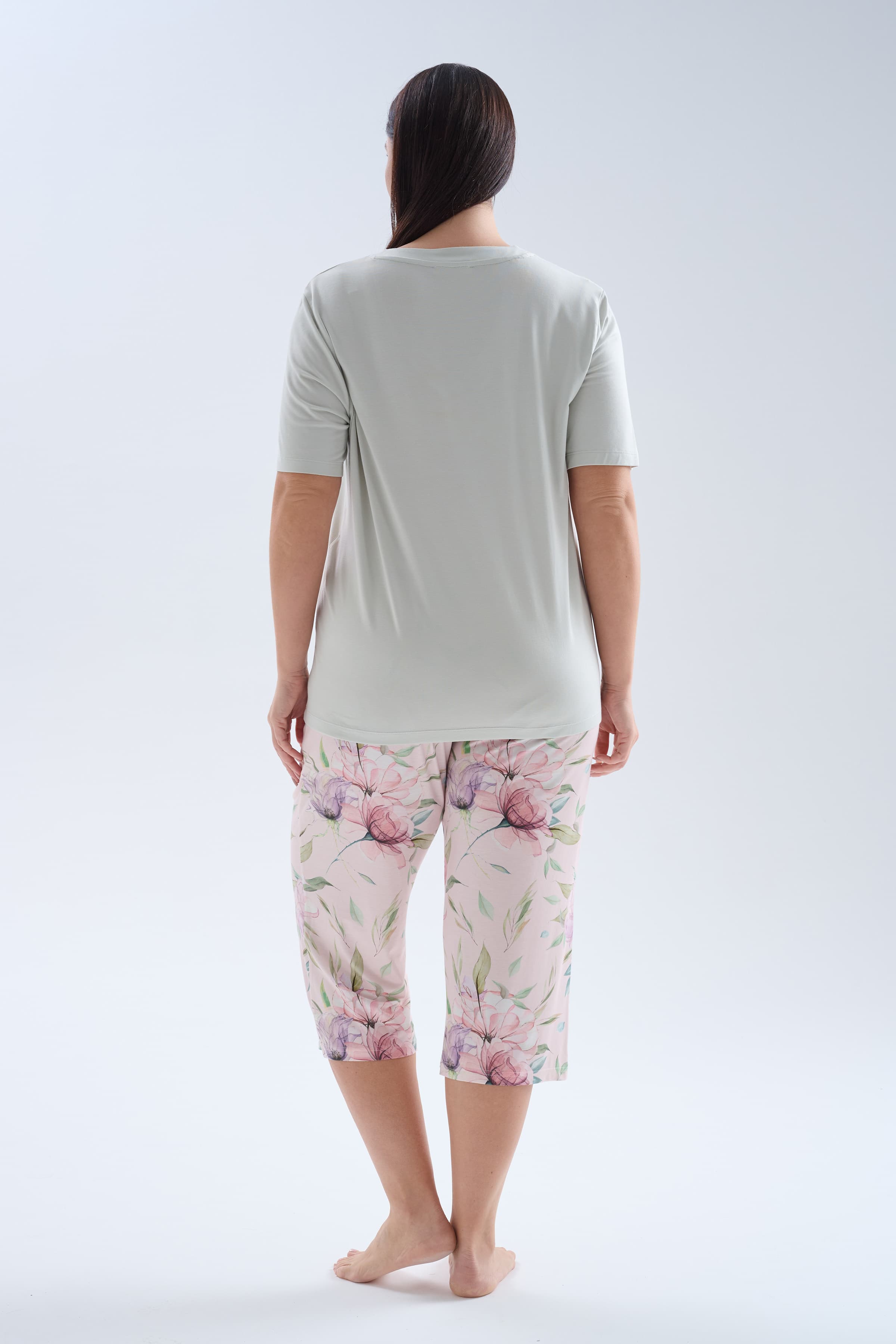 Women's Green Viscose Pajama Set — view 4